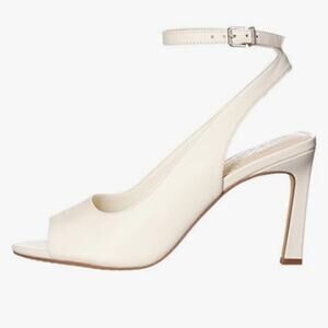 Vince Camuto Rateema Peep Toe Heeled Sandal Size 9.5 warm white